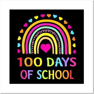 Cute 100 Days Of School Rainbow 100Th Day Of School Posters and Art